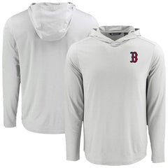 Boston Red Sox Cutter & Buck Coastline Epic Comfort Recycled Eco Hoodie Long Sleeve T-Shirt - Gray Hoodies