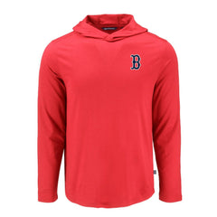Boston Red Sox Cutter & Buck Coastline Epic Comfort Recycled Eco Hoodie Long Sleeve T-Shirt - Red Hoodies