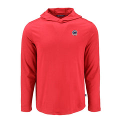 Chicago Cubs Cutter & Buck Coastline Epic Comfort Recycled Eco Hoodie Long Sleeve T-Shirt - Red Hoodies