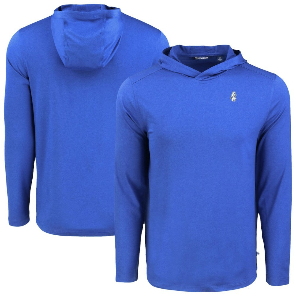 Chicago Cubs Cutter & Buck Coastline Epic Comfort Recycled Eco Hoodie Long Sleeve T-Shirt - Royal Hoodies