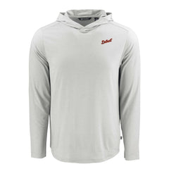 Detroit Tigers Cutter & Buck Coastline Epic Comfort Recycled Eco Hoodie Long Sleeve T-Shirt - Gray Hoodies