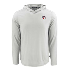 Cleveland Guardians Cutter & Buck Coastline Epic Comfort Recycled Eco Hoodie Long Sleeve T-Shirt - Gray Hoodies