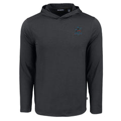 Miami Marlins Cutter & Buck Coastline Epic Comfort Recycled Eco Hoodie Long Sleeve T-Shirt - Black Hoodies