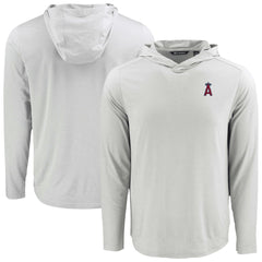 Los Angeles Angels Cutter & Buck Coastline Epic Comfort Recycled Eco Hoodie Long Sleeve T-Shirt - Gray Hoodies