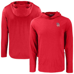San Diego Padres Cutter & Buck Coastline Epic Comfort Recycled Eco Hoodie Long Sleeve T-Shirt - Red Hoodies