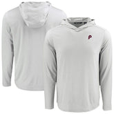 Philadelphia Phillies Cutter & Buck Coastline Epic Comfort Recycled Eco Hoodie Long Sleeve T-Shirt - Gray Hoodies