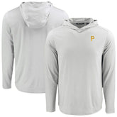 Pittsburgh Pirates Cutter & Buck Coastline Epic Comfort Recycled Eco Hoodie Long Sleeve T-Shirt - Gray Hoodies