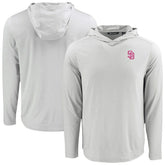San Diego Padres Cutter & Buck Coastline Epic Comfort Recycled Eco Hoodie Long Sleeve T-Shirt - Gray Hoodies