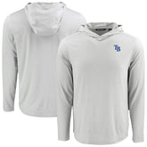 Tampa Bay Rays Cutter & Buck Coastline Epic Comfort Recycled Eco Hoodie Long Sleeve T-Shirt - Gray Hoodies