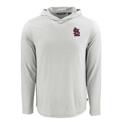 St. Louis Cardinals Cutter & Buck Coastline Epic Comfort Recycled Eco Hoodie Long Sleeve T-Shirt - Gray Hoodies