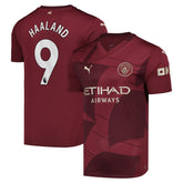 Erling Haaland Manchester City 2024/25 Third Replica Player Jersey Burgundy