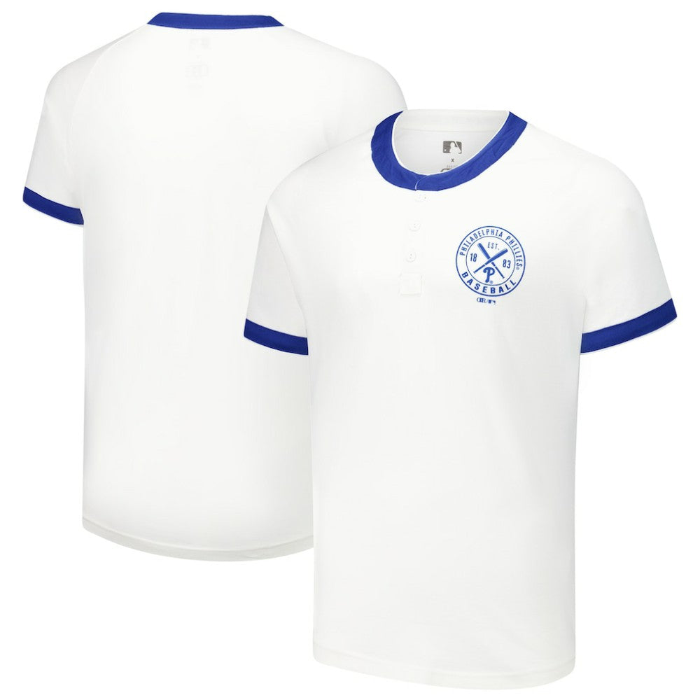Philadelphia Phillies Darius Rucker Collection by Fanatics Henley Raglan T-Shirt - White T-shirts
