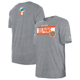 Miami Dolphins New Era 3rd Down High Density Print T-Shirt Gray