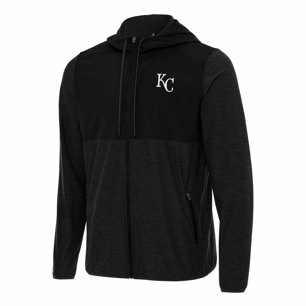 Kansas City Royals Antigua Sway Full-Zip Hoodie - Black Hoodies