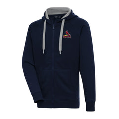 St. Louis Cardinals Antigua Big & Tall Victory Full-Zip Hoodie Jacket - Navy Jackets