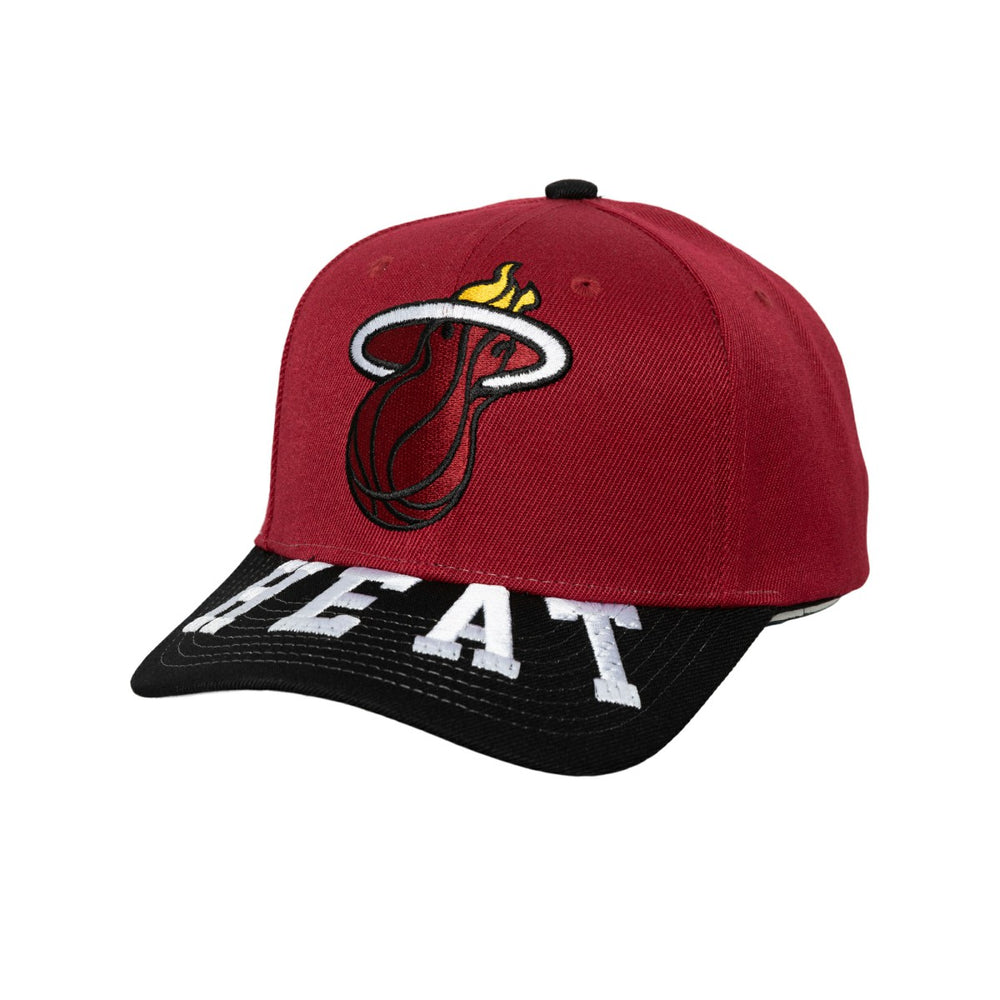 Miami Heat Underarch Two-Tone Pro Crown Snapback Hat Red/Black