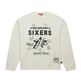 Philadelphia 76ers Women's Hardwood Classics Pullover Sweatshirt Cream