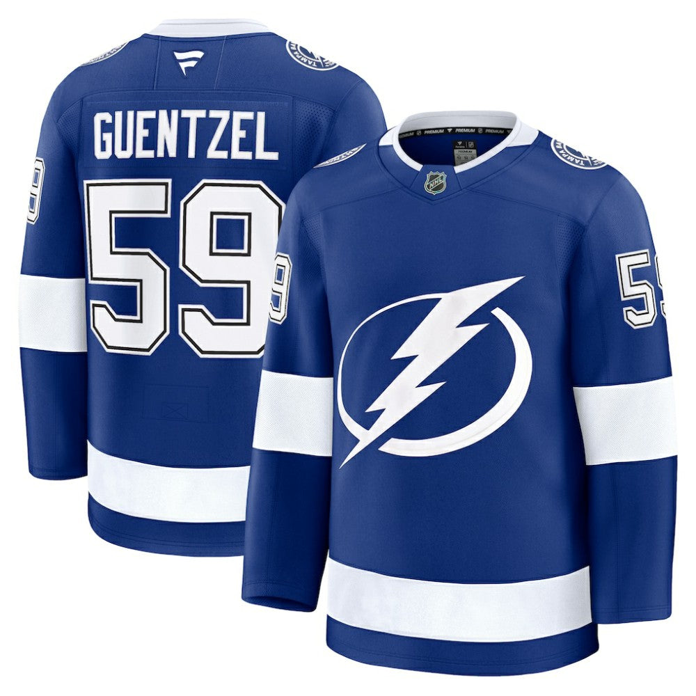 NHL Jake Guentzel Tampa Bay Lightning Fanatics Home Premium Jersey - Blue