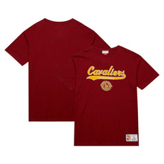 Cleveland Cavaliers Hardwood Classics Felt Applique Slub T-Shirt Wine