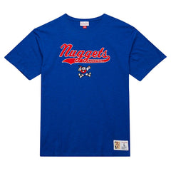 Denver Nuggets Hardwood Classics Felt Applique Slub T-Shirt Royal