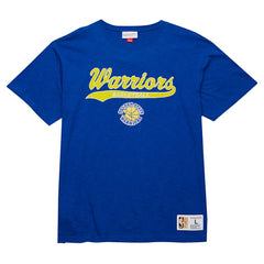 Golden State Warriors Hardwood Classics Felt Applique Slub T-Shirt Royal
