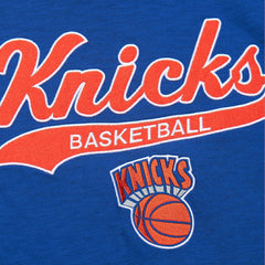 New York Knicks Hardwood Classics Felt Applique Slub T-Shirt Blue