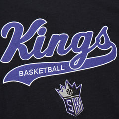 Sacramento Kings Hardwood Classics Felt Applique Slub T-Shirt Black