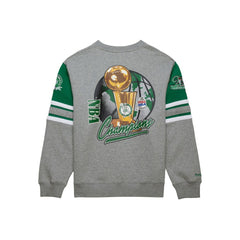 Boston Celtics Hardwood Classics All Over 4.0 Pullover Sweatshirt Heather Gray