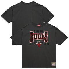 Chicago Bulls Women's Hardwood Classics Oversized Boyfriend T-Shirt Charcoal
