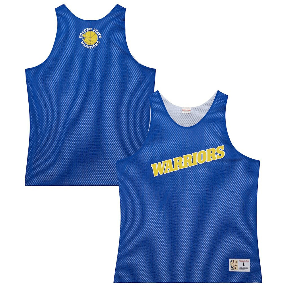 NBA Golden State Warriors Hardwood Classics Reversible Mesh Practice Jersey sale - Royal/White
