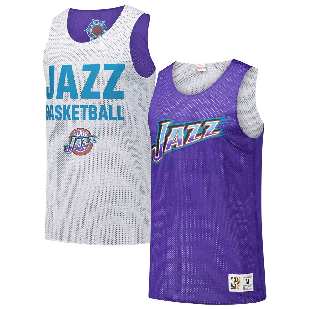 NBA Utah Jazz Hardwood Classics Reversible Mesh Practice Jersey - Purple