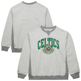 Boston Celtics Vintage Logo Pullover Sweatshirt Heather Gray