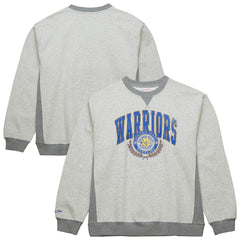Golden State Warriors Vintage Logo Pullover Sweatshirt Heather Gray