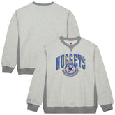 Denver Nuggets Vintage Logo Pullover Sweatshirt Heather Gray