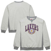 Los Angeles Lakers Vintage Logo Pullover Sweatshirt Heather Gray