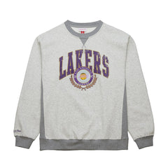 Los Angeles Lakers Vintage Logo Pullover Sweatshirt Heather Gray