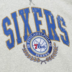 Philadelphia 76ers Vintage Logo Pullover Sweatshirt Heather Gray
