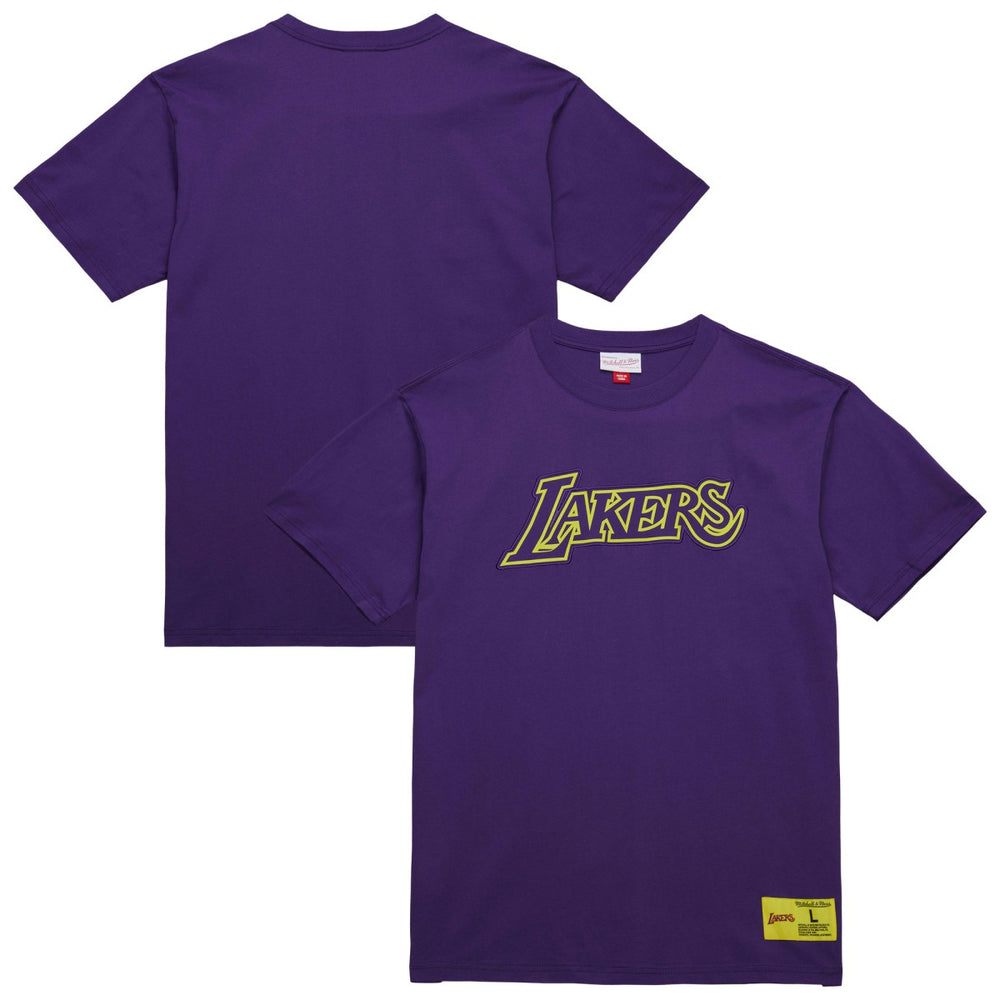Los Angeles Lakers Hardwood Classics Neon Nights Premium T-Shirt Purple