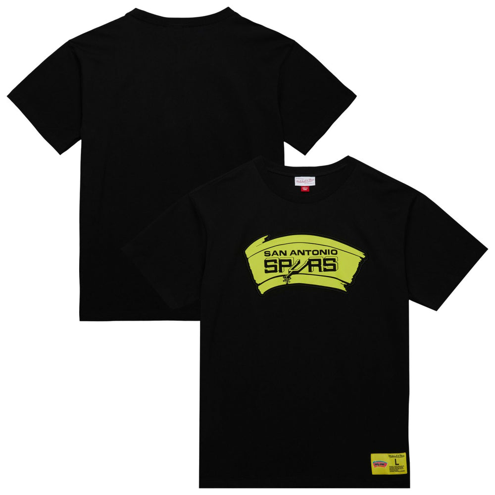 San Antonio Spurs Hardwood Classics Neon Nights Premium T-Shirt Black