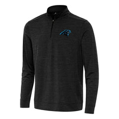 Carolina Panthers Antigua Bright Quarter-Zip Top Heather Black