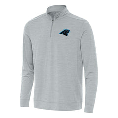 Carolina Panthers Antigua Bright Quarter-Zip Top Heather Gray