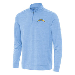 Los Angeles Chargers Antigua Bright Quarter-Zip Top Heather Powder Blue