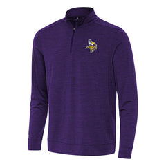 Minnesota Vikings Antigua Bright Quarter-Zip Top Heather Purple