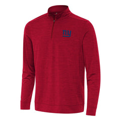 New York Giants Antigua Bright Quarter-Zip Top Heather Red