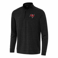 Tampa Bay Buccaneers Antigua Bright Quarter-Zip Top Heather Black