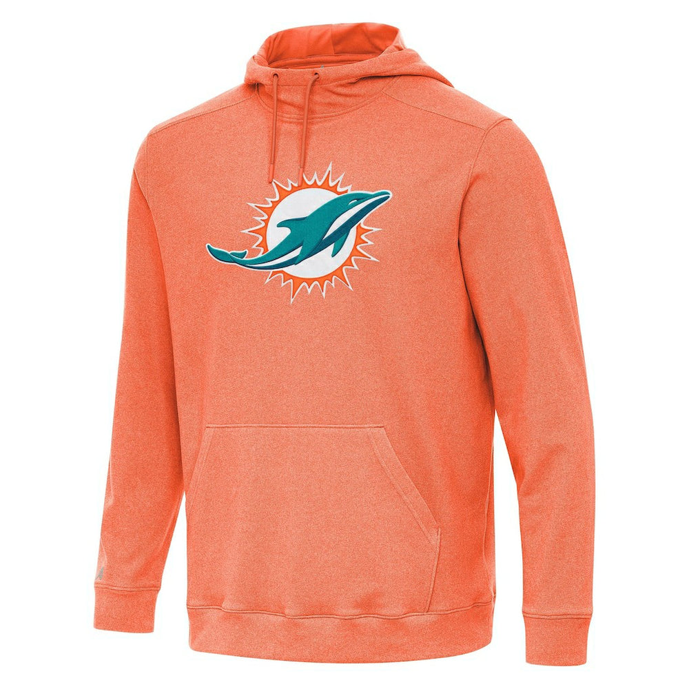 Miami Dolphins Antigua Cloud Pullover Hoodie Heather Orange