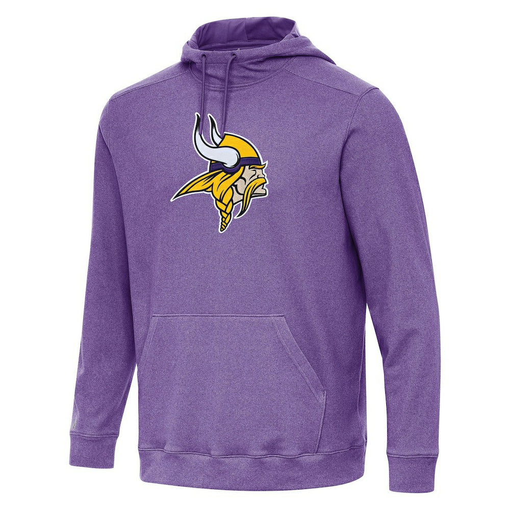 Minnesota Vikings Antigua Cloud Pullover Hoodie Heather Purple