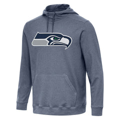 Seattle Seahawks Antigua Cloud Pullover Hoodie Heather College Navy