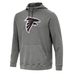 Atlanta Falcons Antigua Cloud Pullover Hoodie Heather Black