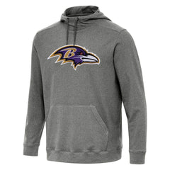 Baltimore Ravens Antigua Cloud Pullover Hoodie Heather Black